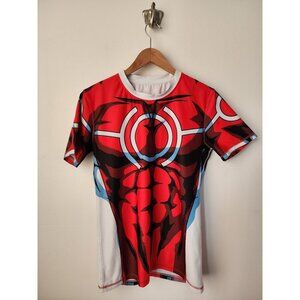 Just Saiyan skinz red MHA All Might silver age skintight top L